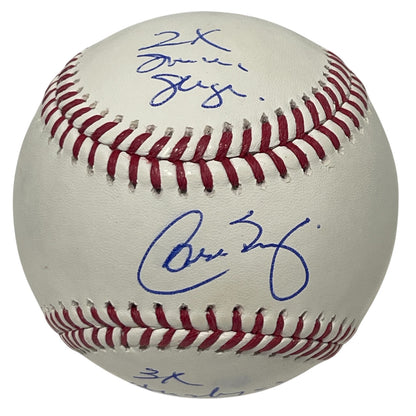 Carlos Baerga Signed ROMLB Baseball with 2 Inscriptions