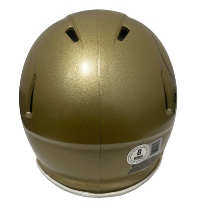 Rocket Ismail Signed Notre Dame Mini Helmet 1988 National Champs BAS