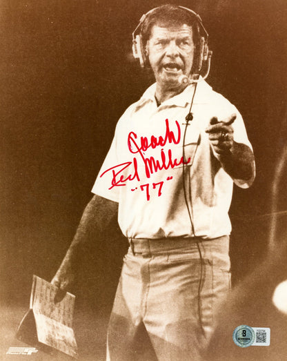 Red Miller Signed Denver Broncos 8x10 Photo