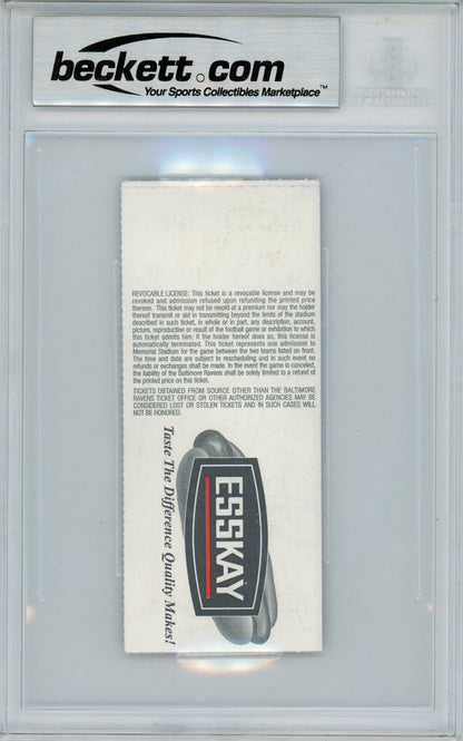 Ray Lewis Autographed 11/3/1996 Baltimore Ravens Game Ticket - Beckett Slab