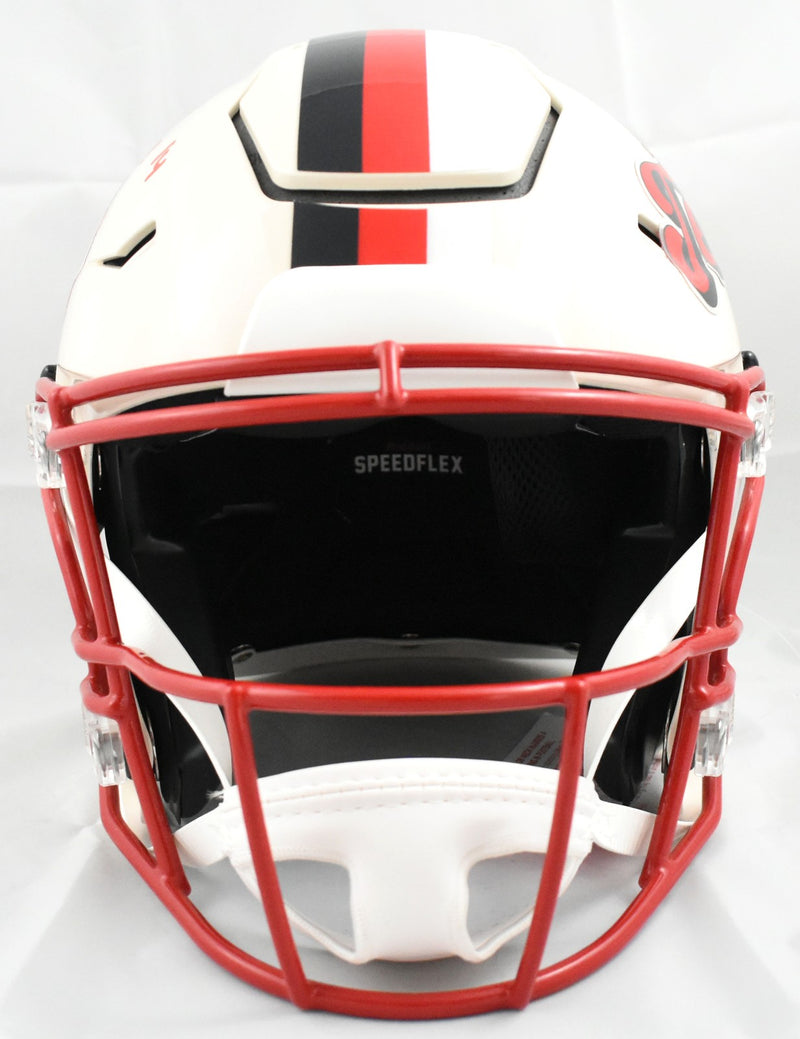 Kayshon Boutte Signed Houston Texans Full Size Retro Speedflex Helmet