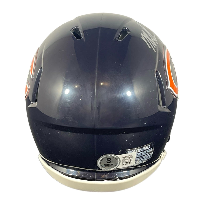 Mike Singletary Chicago Bears Signed Riddell Speed Mini Helmet BAS