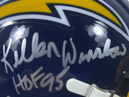 Kellen Winslow & Charlie Joiner Autographed Chargers Throwback Mini Helmet