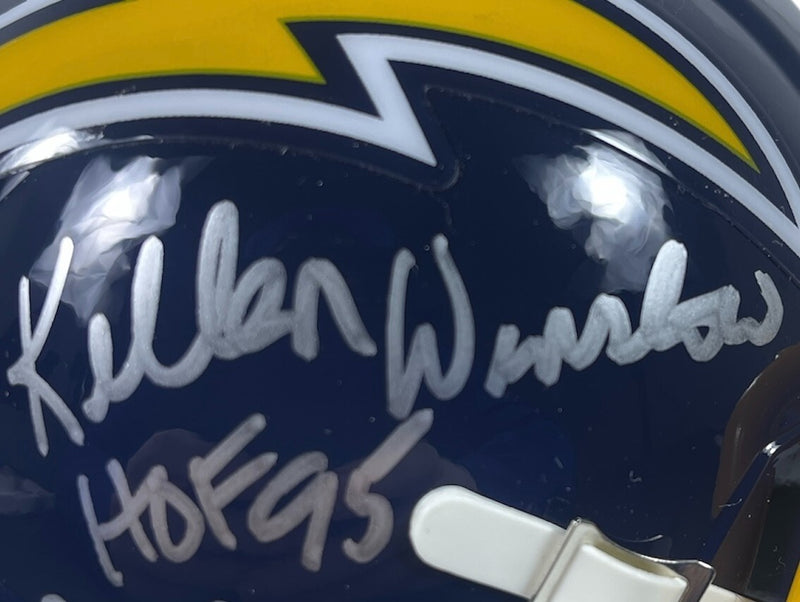 Kellen Winslow & Charlie Joiner Autographed Chargers Throwback Mini Helmet