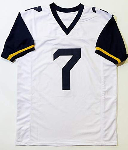 Will Grier Autographed White College Style Jersey