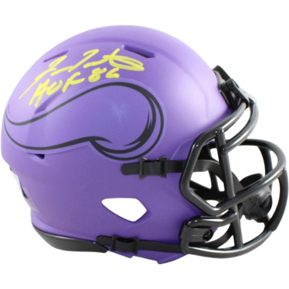 Fran Tarkenton Signed Minnesota Vikings Mini Helmet - HOF Inscription