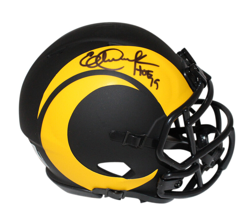 Eric Dickerson Los Angeles Rams Signed Eclipse Mini Helmet HOF