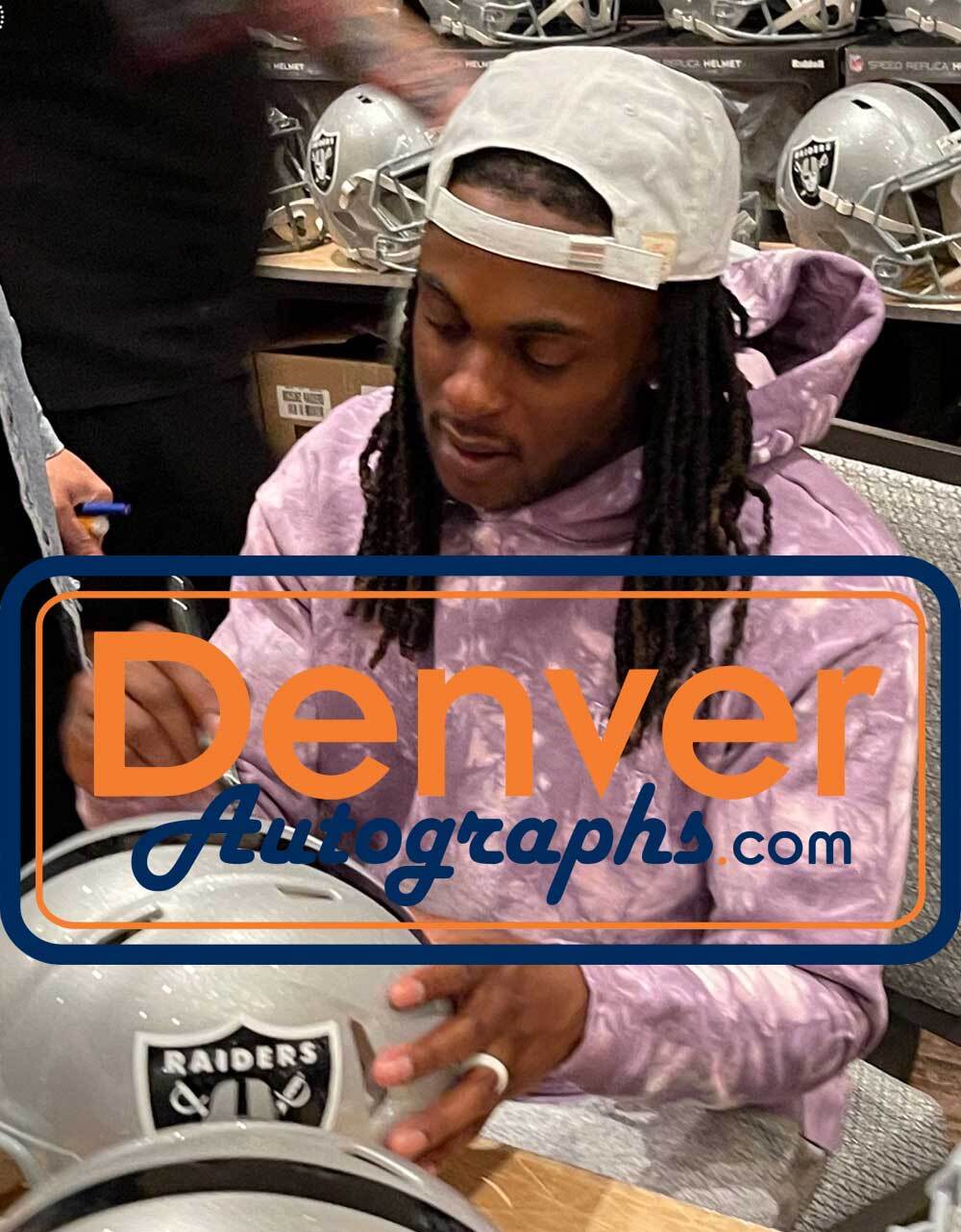 Davante Adams Autographed Las Vegas Raiders Full Size Speed Replica Helmet