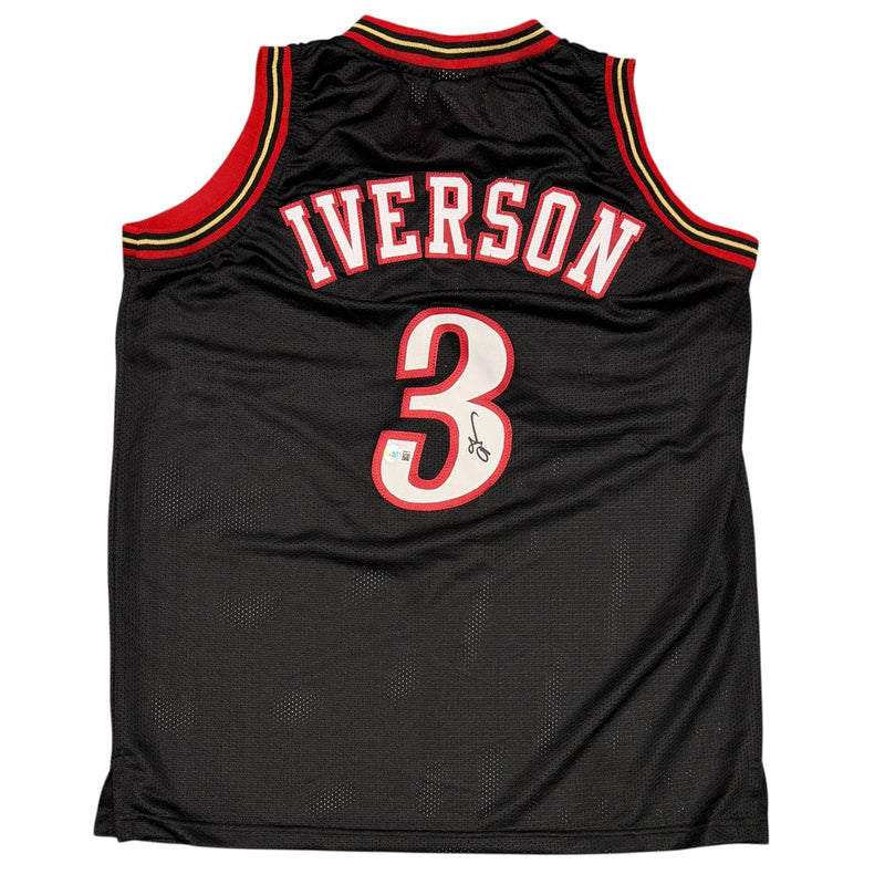 Allen Iverson Signed Philadelphia 76ers Custom Basketball Jersey (Beckett)