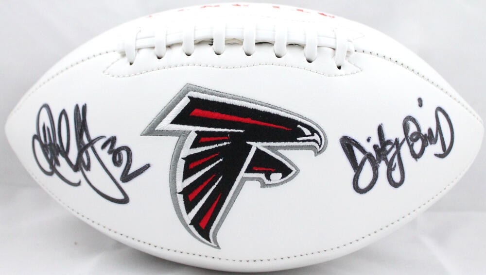 Jamal Anderson Signed Atlanta Falcons Logo Football "Dirty Bird"