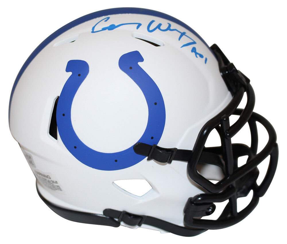 Carson Wentz Indianapolis Colts Signed Fanatics Lunar Mini Helmet