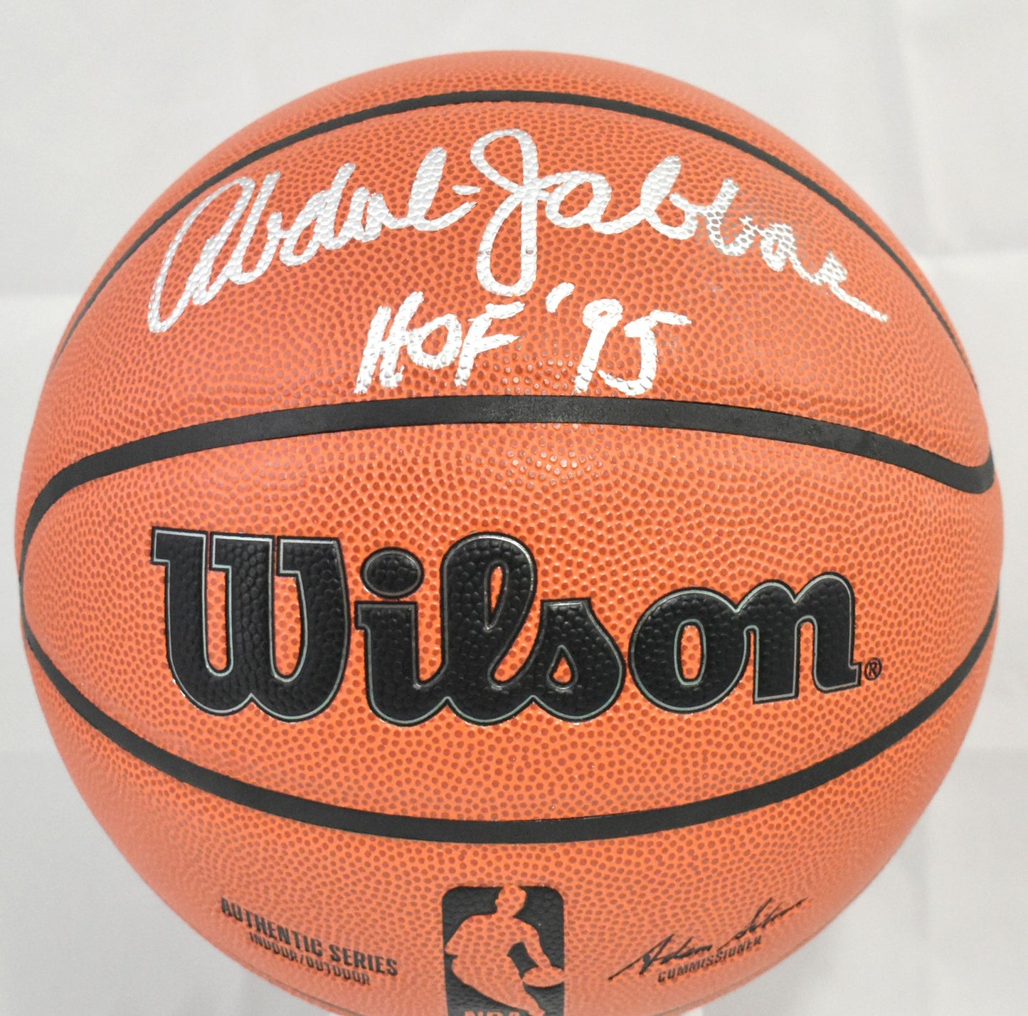 Kareem Abdul-Jabbar Autographed Wilson NBA Basketball - Inscribed HOF