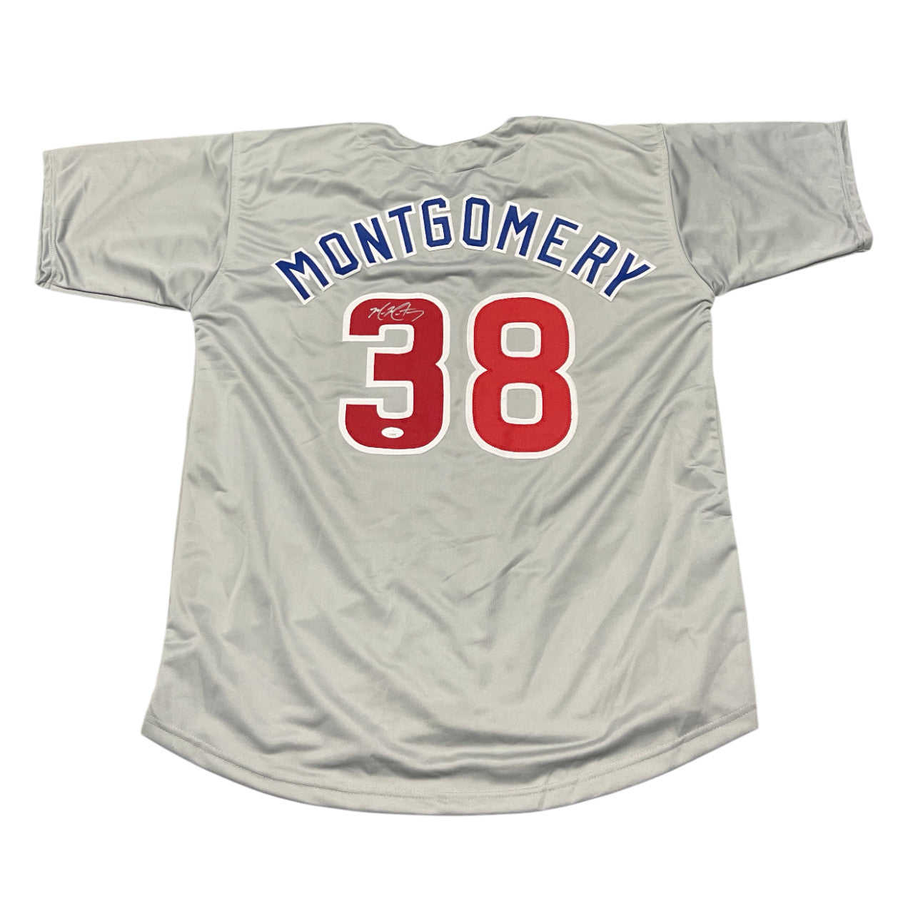 Mike Montgomery Chicago Cubs Signed Custom Grey Jersey