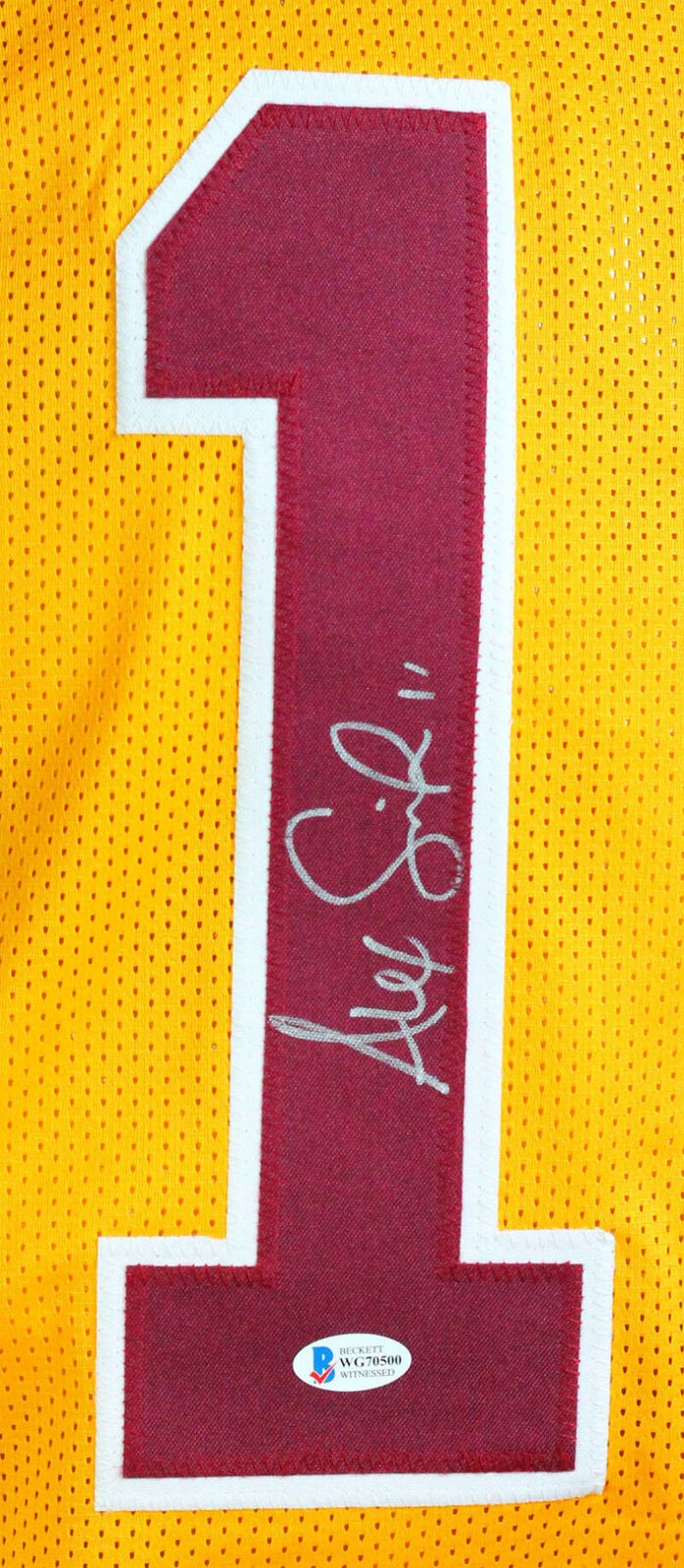 Alex Smith Autographed Yellow Custom Football Jersey