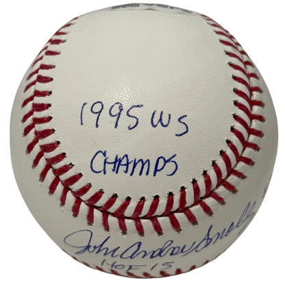 John Smoltz Signed Rawlings Official Major League Baseball (3 Inscriptions)