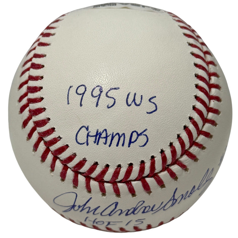 John Smoltz Signed Rawlings Official Major League Baseball (3 Inscriptions)