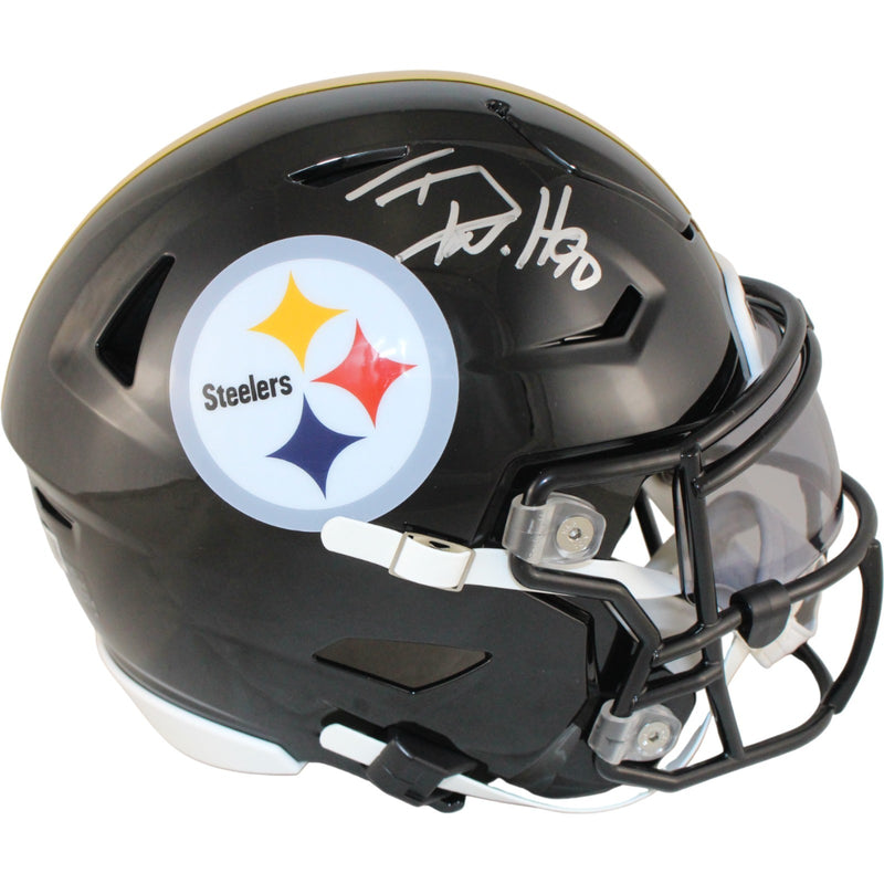 TJ Watt Signed Pittsburgh Steelers Mid-Size Helmet (Beckett Witnessed)