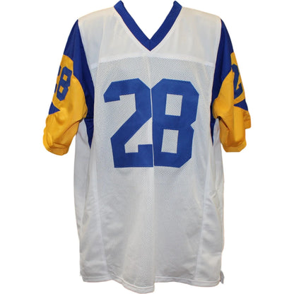 Marshall Faulk Autographed White Throwback Jersey