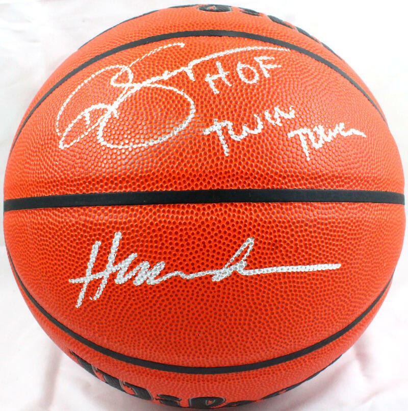 Ralph Sampson & Hakeem Olajuwon Signed Wilson NBA Basketball