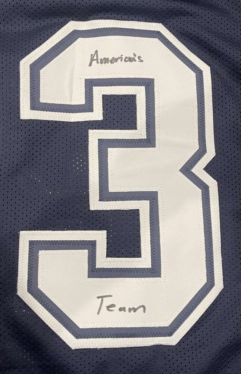 Rico Dowdle Signed Dallas Cowboys Custom Jersey (Beckett COA)