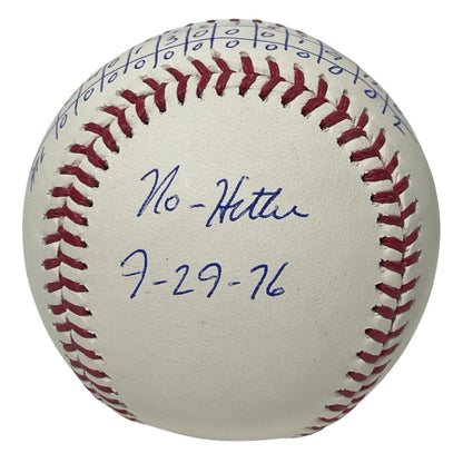 John Montefusco Signed ROMLB Baseball No Hitter Line Score PSA COA