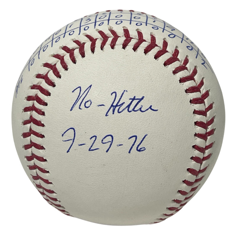 John Montefusco Signed ROMLB Baseball No Hitter Line Score PSA COA