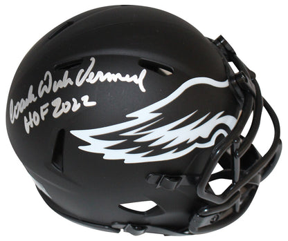 Dick Vermiel Signed Philadelphia Eagles Eclipse HOF Mini Helmet Beckett