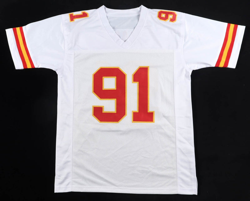 Tamba Hali Autographed Kansas City Chiefs Custom White Jersey