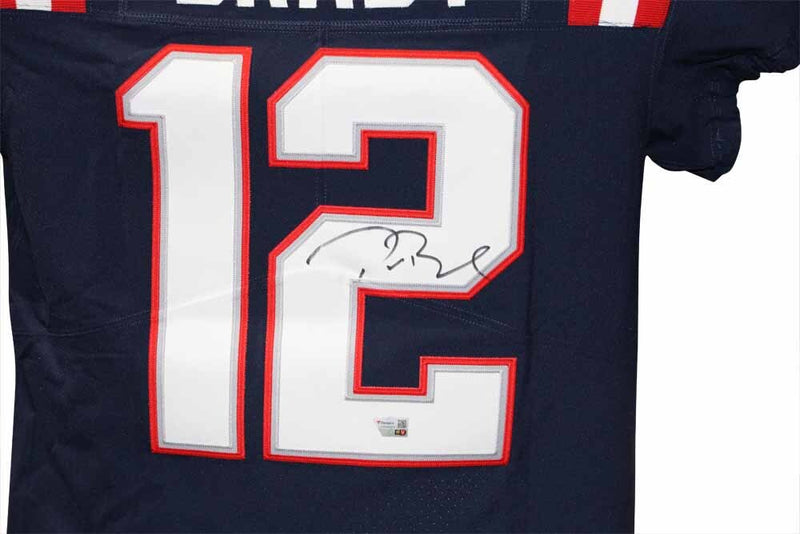 Tom Brady Autographed New England Patriots Nike Elite Blue Jersey