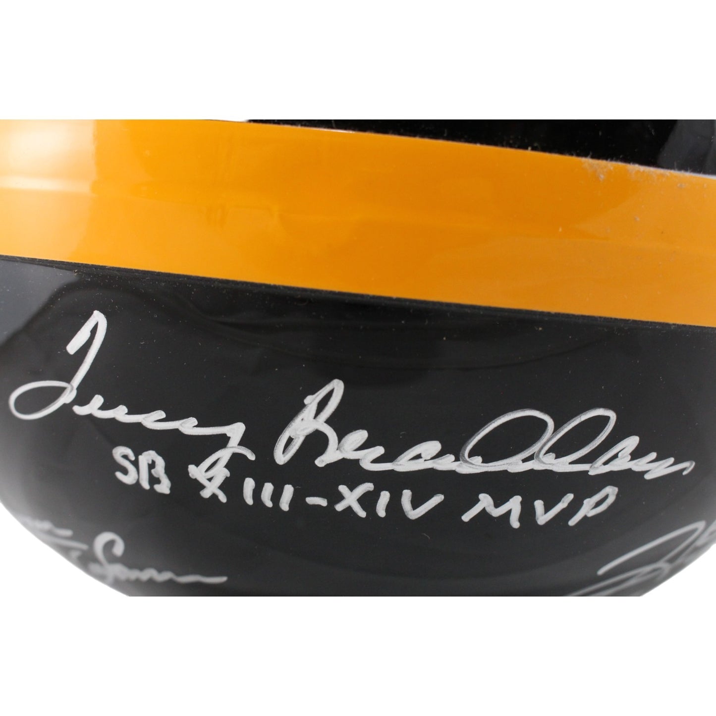 Harris, Bradshaw, Swann, Ward & Holmes Signed Steelers VSR4 Helmet