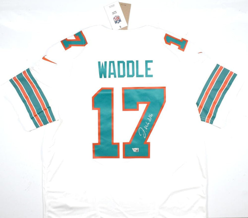 Jaylen Waddle Signed Miami Dolphins Nike Vapor Limited Jersey - White