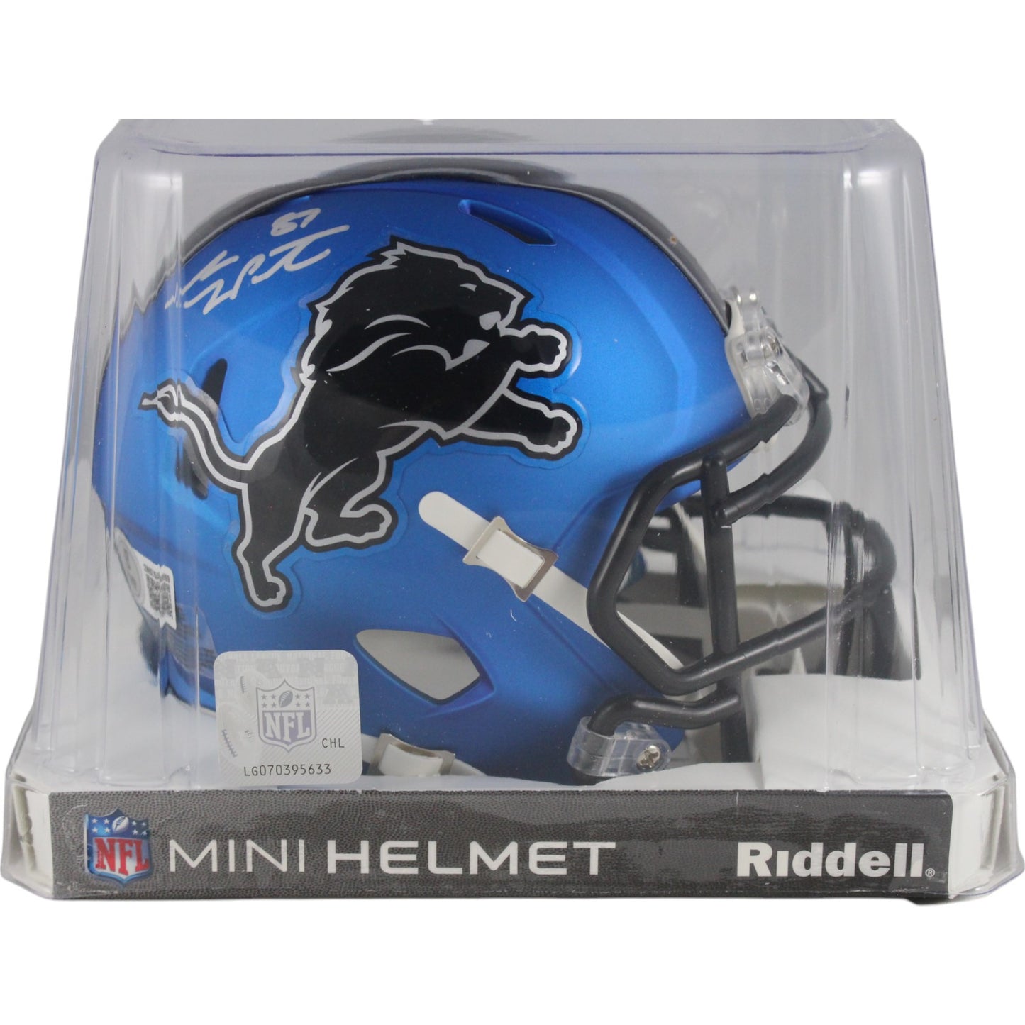 Sam LaPorta Autographed Detroit Lions 2024 Alternate Mini Helmet