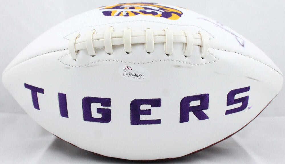 Derrius Guice Signed LSU Tigers Logo Football