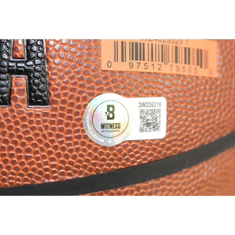 John Stockton Signed Utah Jazz Wilson Logo Basketball