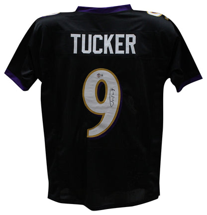Justin Tucker Autographed Baltimore Ravens Custom Pro Style Jersey (Beckett)