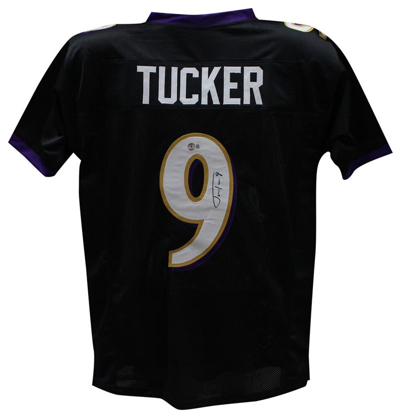 Justin Tucker Autographed Baltimore Ravens Custom Pro Style Jersey (Beckett)