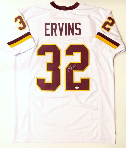Ricky Ervins Autographed White Custom Football Jersey