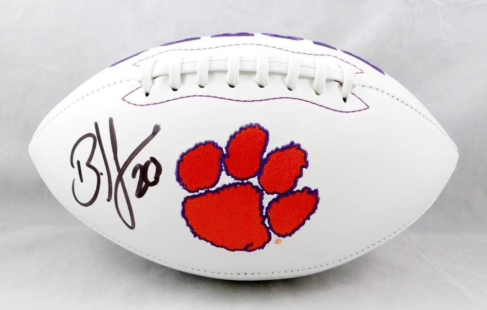 Brian Dawkins Signed Clemson Tigers Logo Football - Black Edition