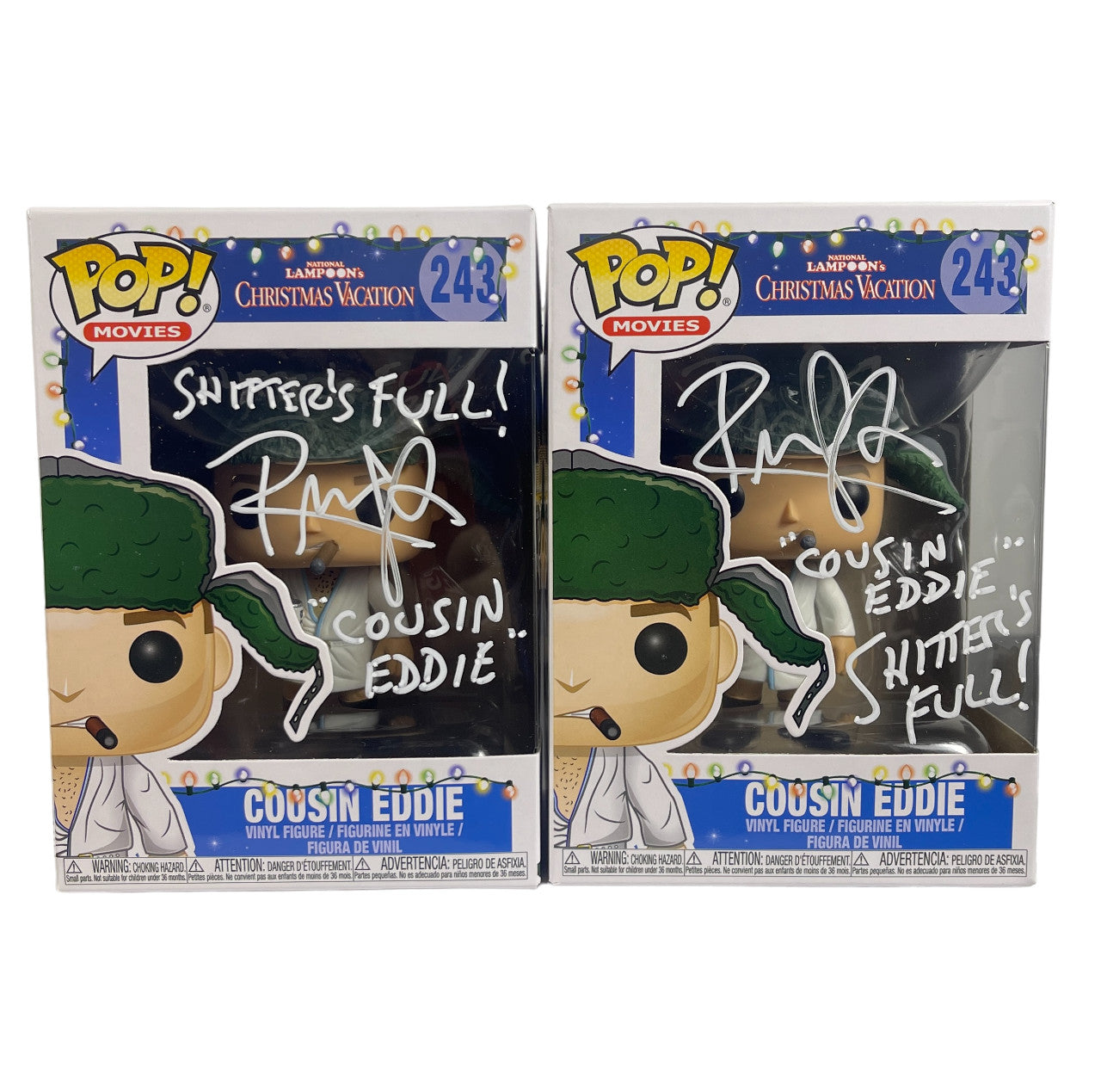 Randy Quaid Signed Cousin Eddie Christmas Vacation Funko Pop (2 Insc)