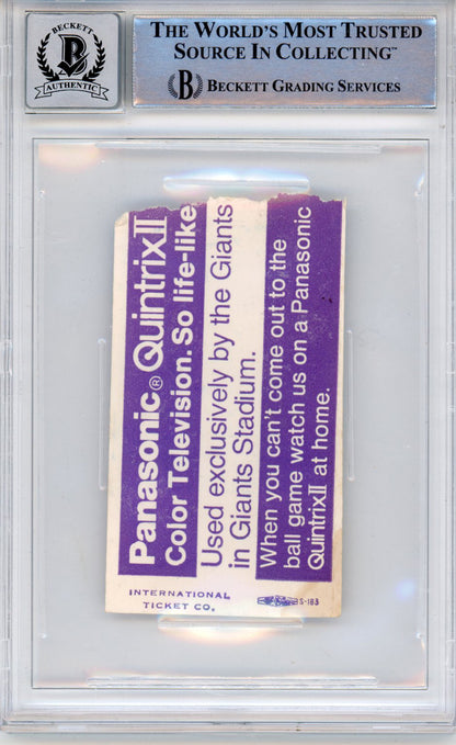 Tony Dorsett Autographed 11/6/1977 Ticket Stub ROY Beckett Slabbed