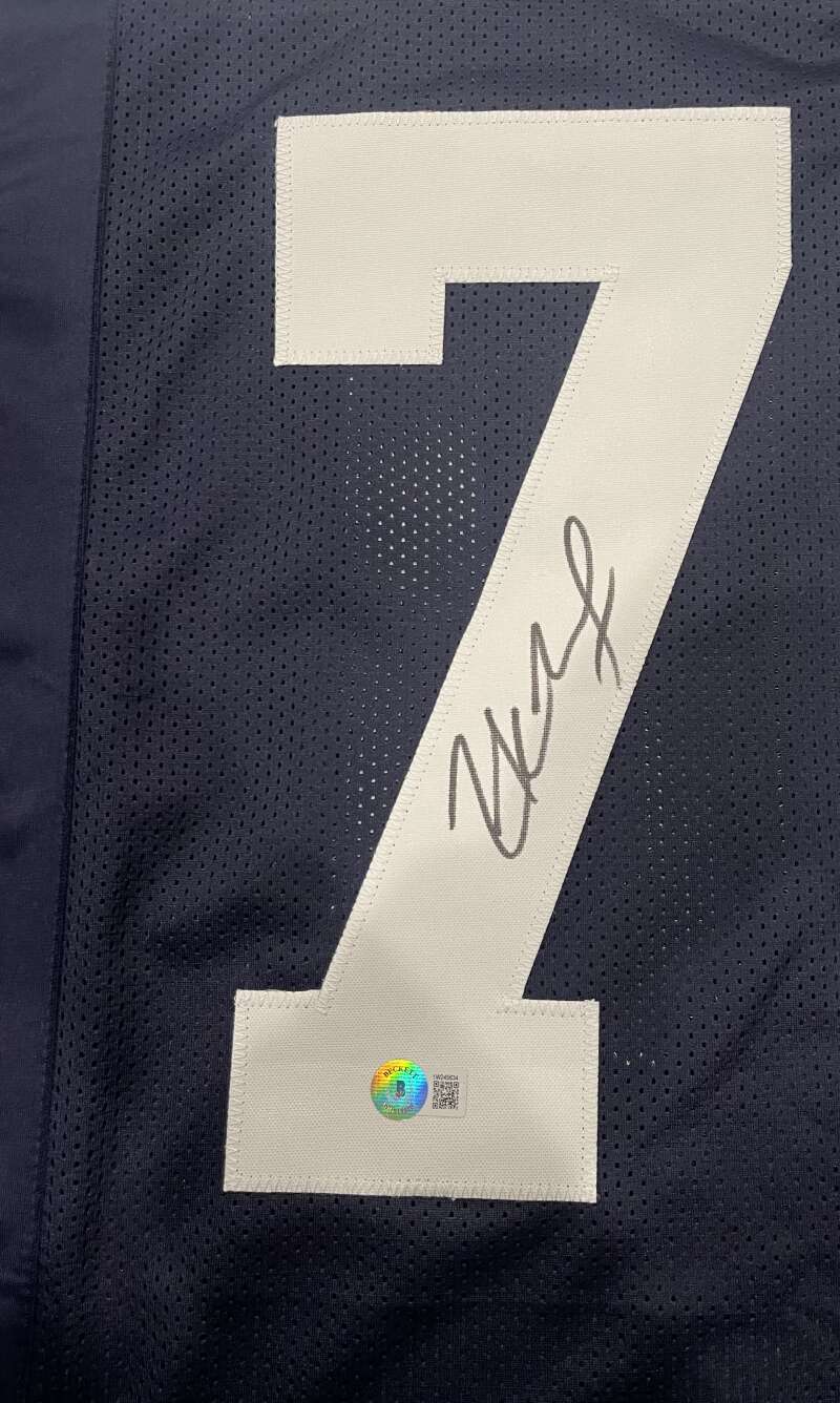 Zack Martin Signed Dallas Cowboys Custom Jersey Beckett Witness COA