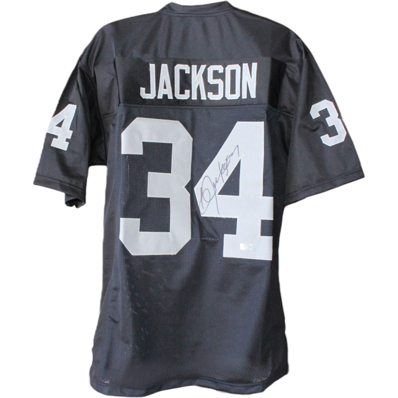 Bo Jackson Autographed Custom Black Football Jersey