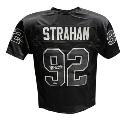 Michael Strahan Signed New York Giants Style Jersey - Black - Beckett