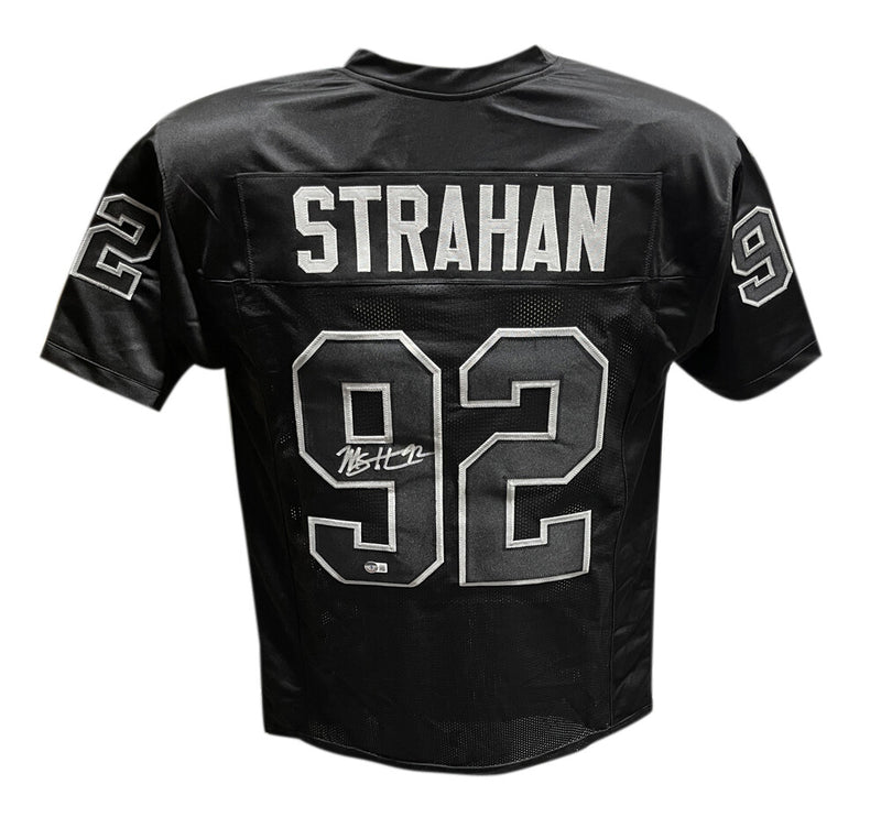 Michael Strahan Signed New York Giants Style Jersey - Black - Beckett