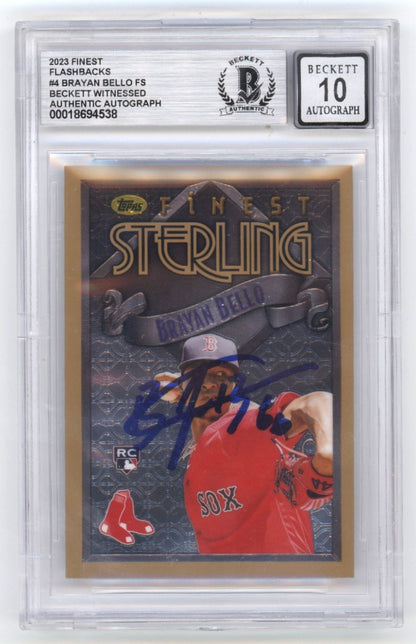 Brayan Bello Signed 2023 Topps Finest Sterling Rookie Card - BGS 10 Auto