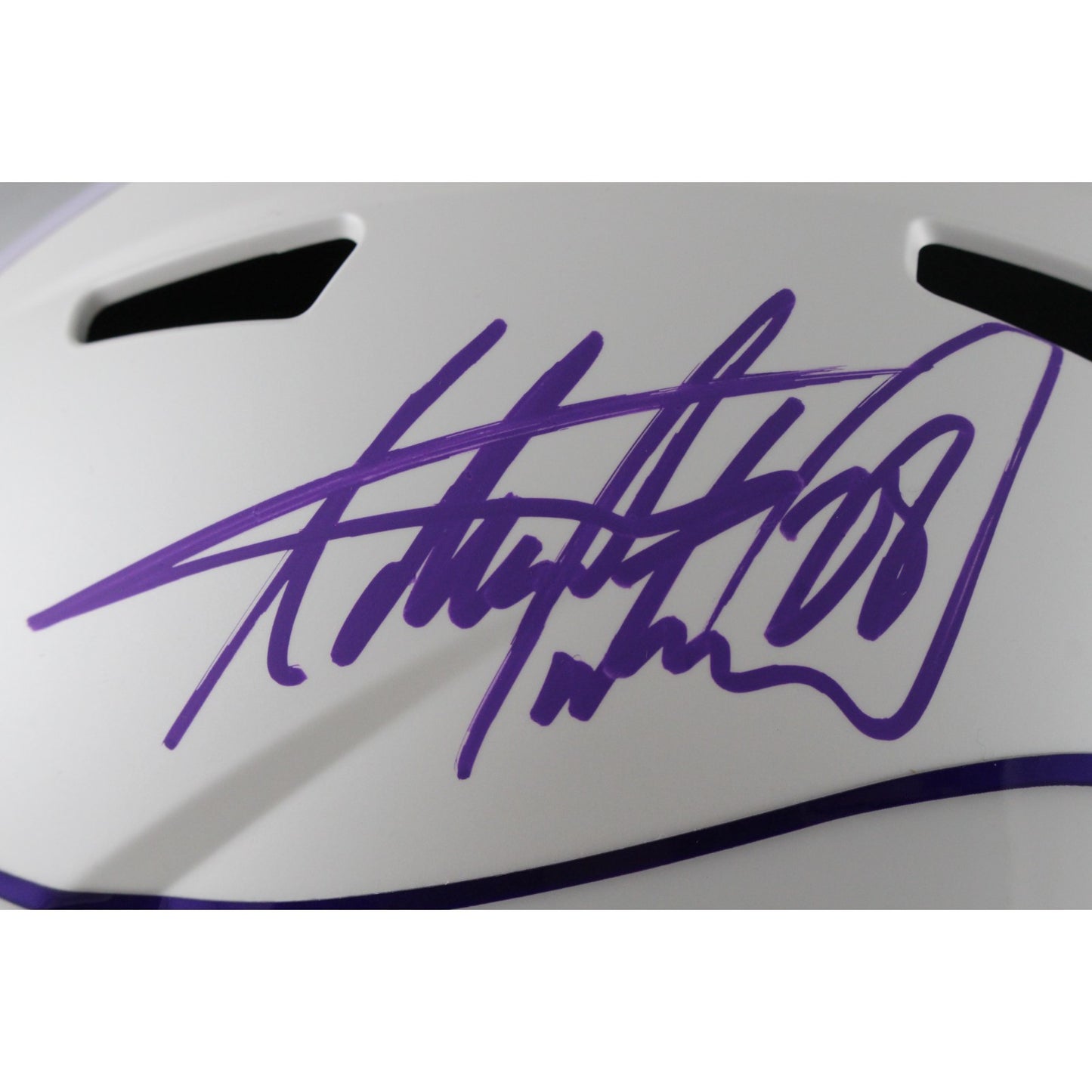 Adrian Peterson Signed Minnesota Vikings Full Size 2024 Alternate Helmet