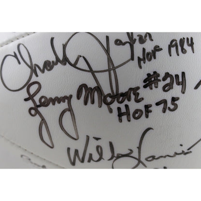 Butkus, Dorsett & More Multi-Signed NFL Hall of Fame Logo Football