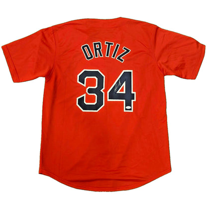 David Ortiz Autographed Boston Red Sox Custom Baseball Jersey