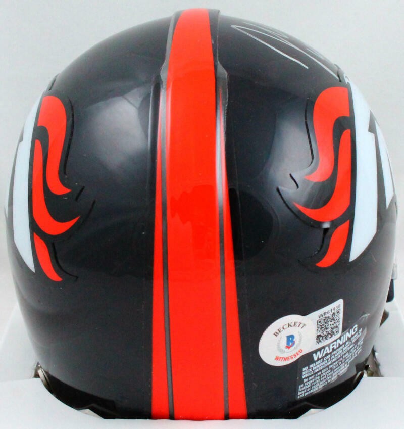John Lynch Signed Denver Broncos Mini Helmet (HOF 21 Inscription)
