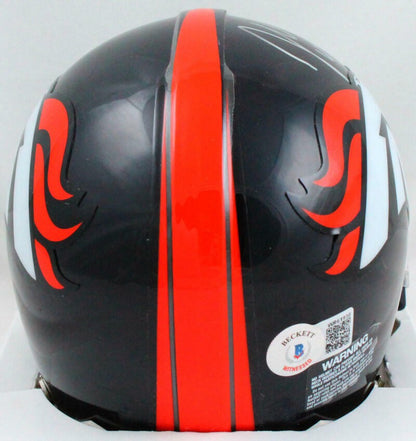 John Lynch Signed Denver Broncos Mini Helmet (HOF 21 Inscription)